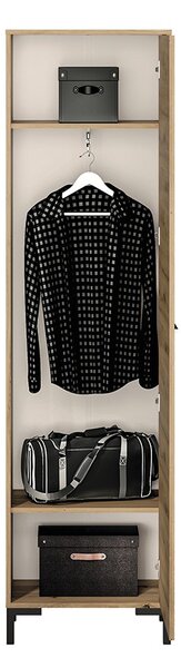 Vysoká predsieňová skriňa BEDA - šírka 55 cm, dub artisan
