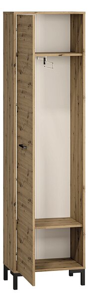 Vysoká predsieňová skriňa BEDA - šírka 55 cm, dub artisan