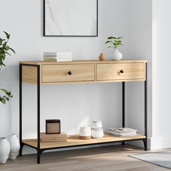 Konzolový stolík BestBerg 834171 / 100 x 34,5 x 75 cm / dub sonoma