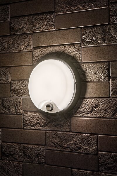 Rabalux LONATO LED Vonkajšie nástenné svietidlo so senzorom 18W/230V IP65, čierna farba