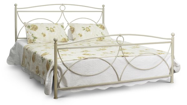 CAMFERO Kovová posteľ Felicja Rozmer postele (matraca): 90x200 cm s nízkym predkom, Farba postele: Ecru