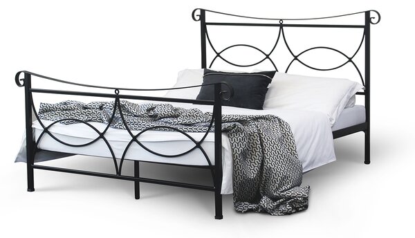 CAMFERO Kovová posteľ Oliwia Rozmer postele (matraca): 160x200 cm s nízkym predkom, Farba postele: Ecru