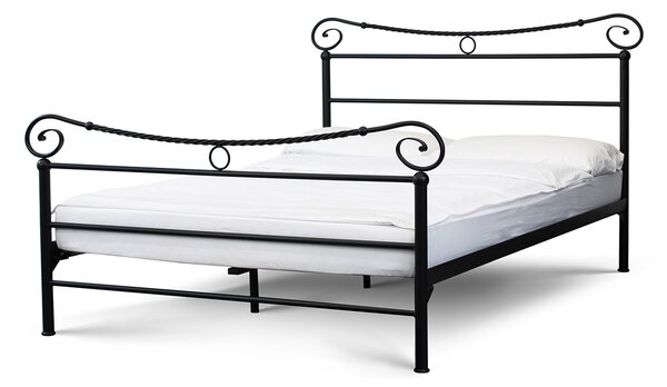 CAMFERO Kovová posteľ Rebeca Rozmer postele (matraca): 120x200 cm s nízkym predkom, Farba postele: White Matt