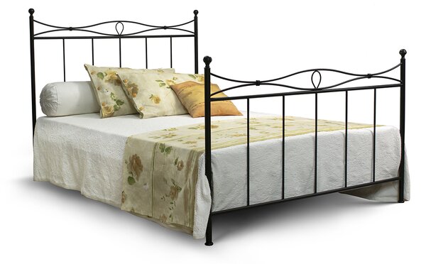 CAMFERO Kovová posteľ Nina Rozmer postele (matraca): 160x200 cm s nízkym predkom, Farba postele: Black Matt