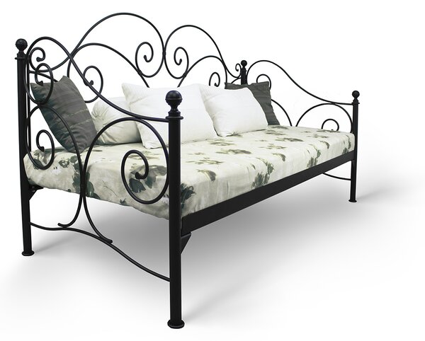 CAMFERO Kovová posteľ Laura Rozmer postele (matraca): 90x200 cm s nízkym predkom, Farba postele: White Matt