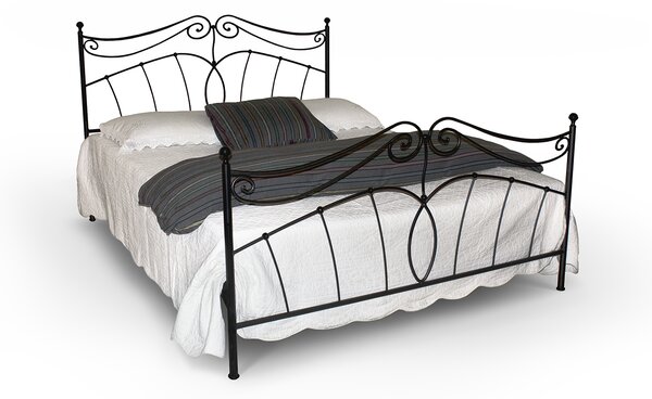 CAMFERO Kovová posteľ Nadia Rozmer postele (matraca): 140x200 cm s nízkym predkom, Farba postele: White Gloss