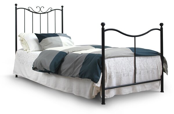 CAMFERO Kovová posteľ Nicol Rozmer postele (matraca): 90x200 cm s nízkym predkom, Farba postele: White Matt