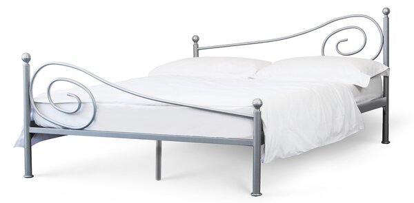 CAMFERO Kovová posteľ Sara Rozmer postele (matraca): 160x200 cm s nízkym predkom, Farba postele: White Gloss