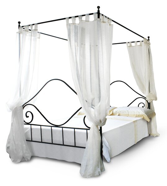 CAMFERO Kovová posteľ Roma Rozmer postele (matraca): 160x200 cm s nízkym predkom, Farba postele: White Matt