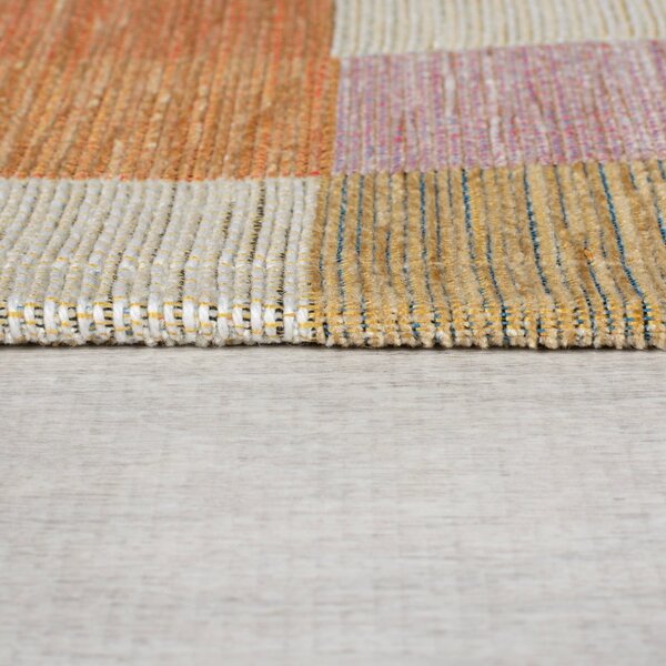 Koberec v oranžovo-prírodnej farbe 155x230 cm Riley Block Geo - Flair Rugs