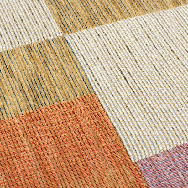 Koberec v oranžovo-prírodnej farbe 155x230 cm Riley Block Geo - Flair Rugs
