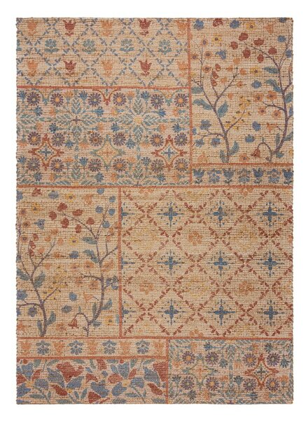 Ručne tkaný koberec s prímesou juty v prírodnej farbe 160x230 cm Taylor Patchwork – Flair Rugs