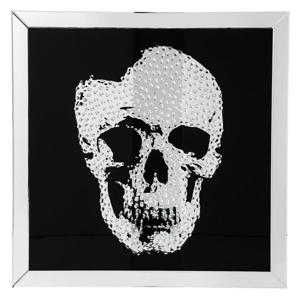KARE DESIGN Obraz s rámom Mirror Skull 100 × 100 cm 100 × 100 cm