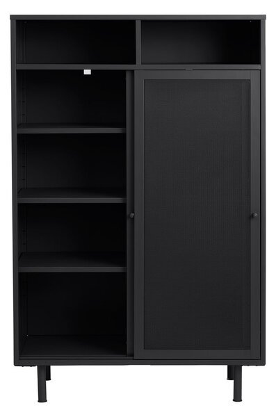 Čierna kovová skrinka s posuvnými dverami 90x140x40 cm Veep – Unique Furniture