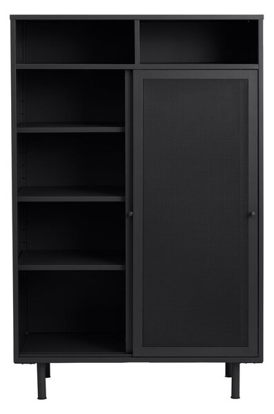 Čierna kovová skrinka s posuvnými dverami 90x140x40 cm Veep – Unique Furniture