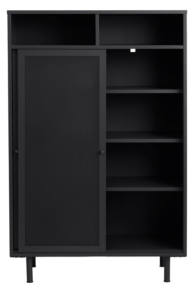 Čierna kovová skrinka s posuvnými dverami 90x140x40 cm Veep – Unique Furniture
