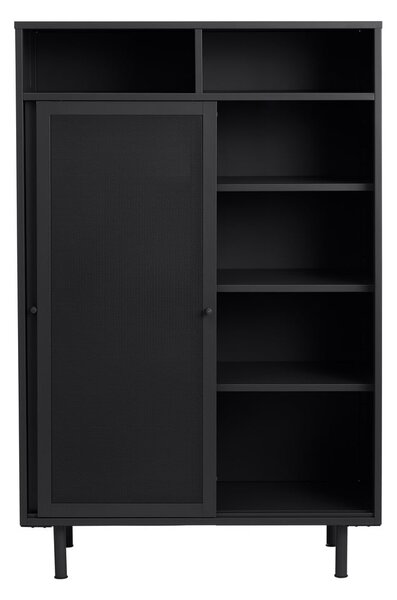 Čierna kovová skrinka s posuvnými dverami 90x140x40 cm Veep – Unique Furniture