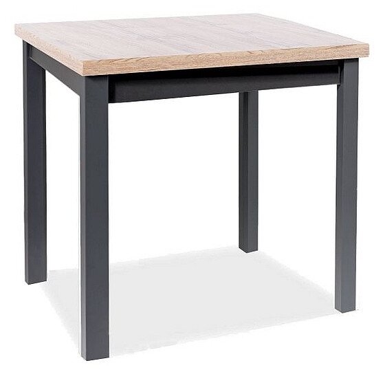 SIGNAL SIG Jedálenský stôl ADAM dub wotan/čierny 90x65
