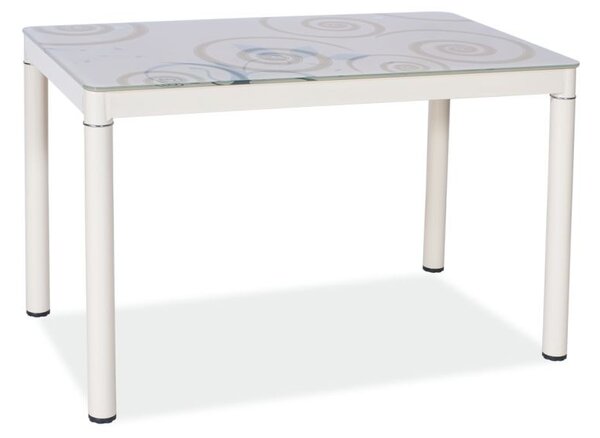 SIGNAL SIG Jedálenský stôl DAMAR krémový/krémové nohy 80x60x75