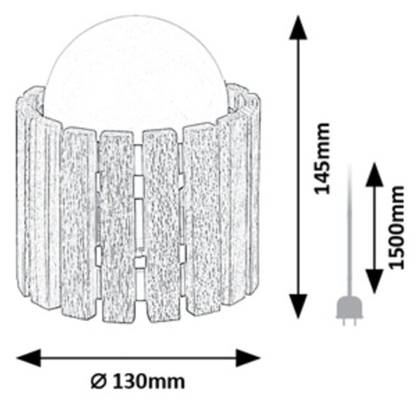 Rabalux NOXELLE stolná drevená lampa 74420