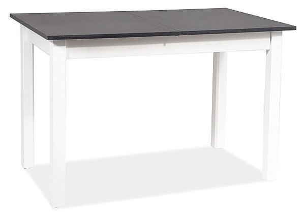 SIGNAL Rozkladací stôl HORACY antracit/biely mat 100(140)x60x75