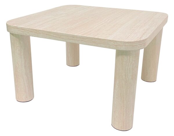 Béžový konferenčný stolík v dekore mramoru 60x60 cm Solano – Actona