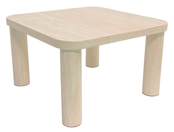 Béžový konferenčný stolík v dekore mramoru 60x60 cm Solano – Actona