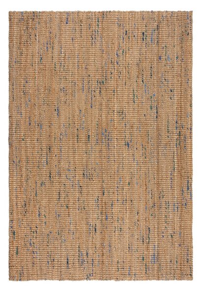 Ručne tkaný jutový koberec v modro-prírodnej farbe 160x230 cm Jute Boucle Blue – Flair Rugs