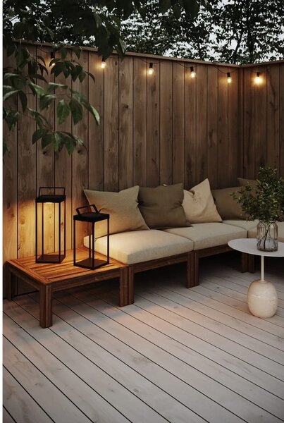 Čierny vonkajší solárny LED lampáš na USB (výška 53 cm) Pure – Markslöjd