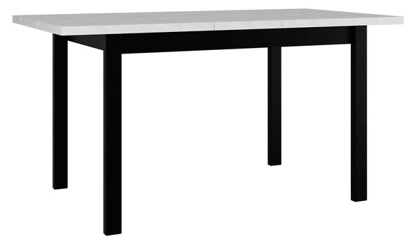 Rozkladací kuchynský stôl 120x80 cm ELISEK 1 - biely / čierny
