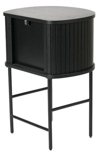 Čierny nočný stolík Nola – Unique Furniture