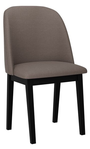 Čalúnená jedálenská stolička AFTON 1 - čierna / hnedá 1