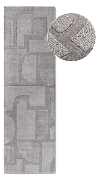 Sivý ručne tkaný vlnený behúň 80x250 cm Alexis – Villeroy&Boch