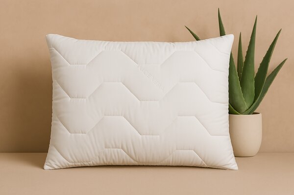 Luxusný vankúš Aloe Vera – hypoalergénny, prateľný, pre citlivú pokožku a zdravý spánok Veľkosť: 40x40 cm