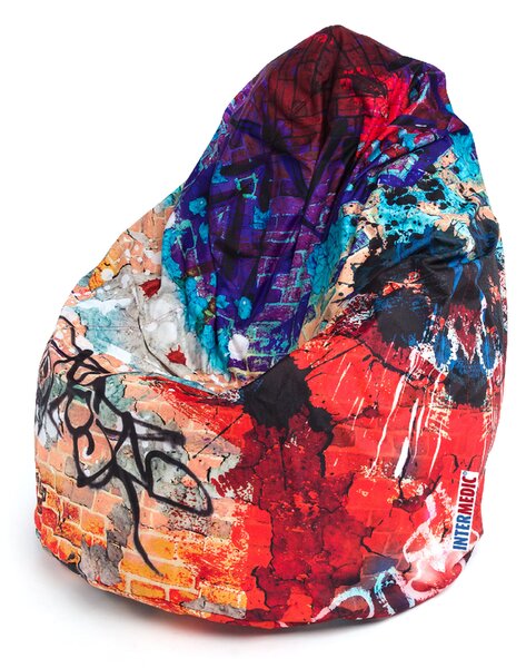 INTERMEDIC SK Sedací vak Mega Sako Modern Polyester - DG57 - Graffiti