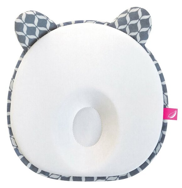 MOTHERHOOD MOTHERHOOD Vankúšik ergonomický stabilizačný pre novorodencov s uškami Grey Classics 0-6m