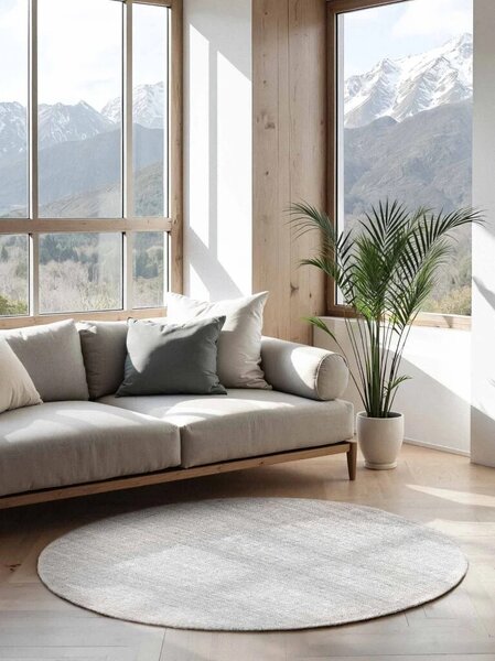 Hanse Home, Kusový koberec Jaipur 106325 White kruh, 160x160 (priemer) kruh, biela, chodba / predsieň