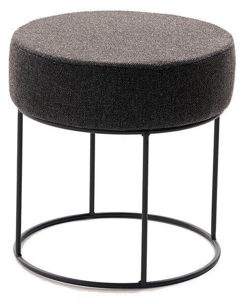 Taburet RELO, priemer 40 cm, tmavohnedý