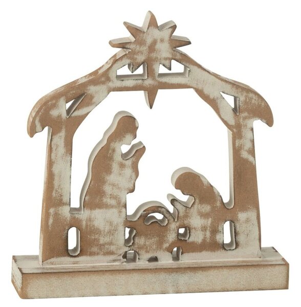 Prírodný Betlehem s patinou Nativity - 18*5*16 cm - J-Line by Jolipa
