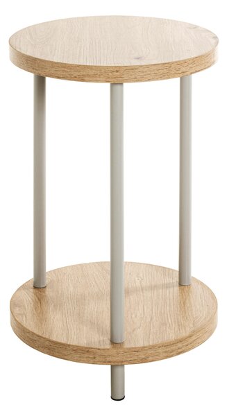 PRÍRUČNÝ STOLÍK, sivá, farba duba, béžová - Stolíky do obývačky, Online Only