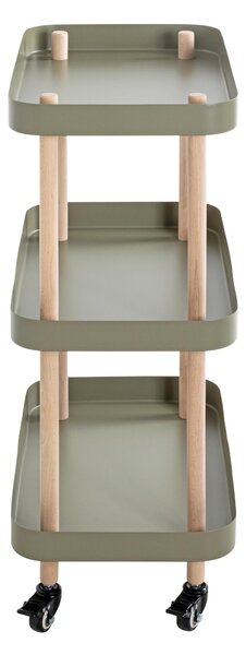 SERVÍROVACÍ VOZÍK, zelená, prírodná farba, farba buka, 50/30/76 cm - Barový nábytok, Online Only