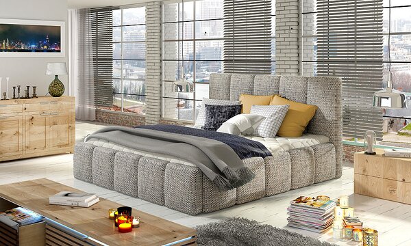 Čalúnená posteľ s úložným priestorom Hedvika 140 x 200 cm Berlin 01