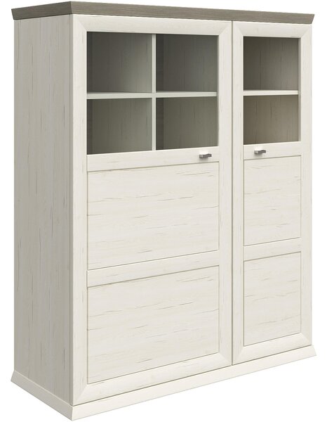 VYSOKÁ KOMODA, sivá, biela, 110/134,2/43 cm Hom`in - Detské izby