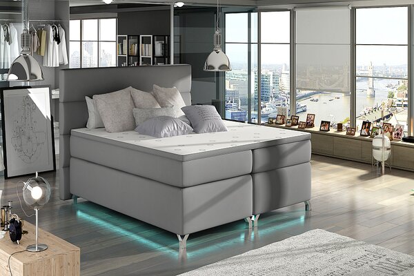 Boxspringová posteľ s LED podsvietením 160 x 200 cm Aura 10 - Soft 29