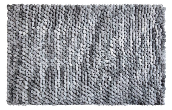 LineaDue PUNTO - Kúpeľňový koberček strieborná sivá Rozmer: 50x60 cm