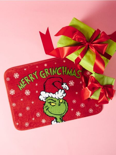 Sinsay - Vianočná kúpeľňová predložka Grinch - červená