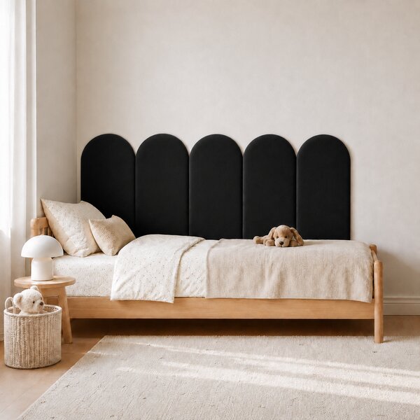Čalúnený panel za posteľ - Oblúk - 30x80cm Farba: Čierna