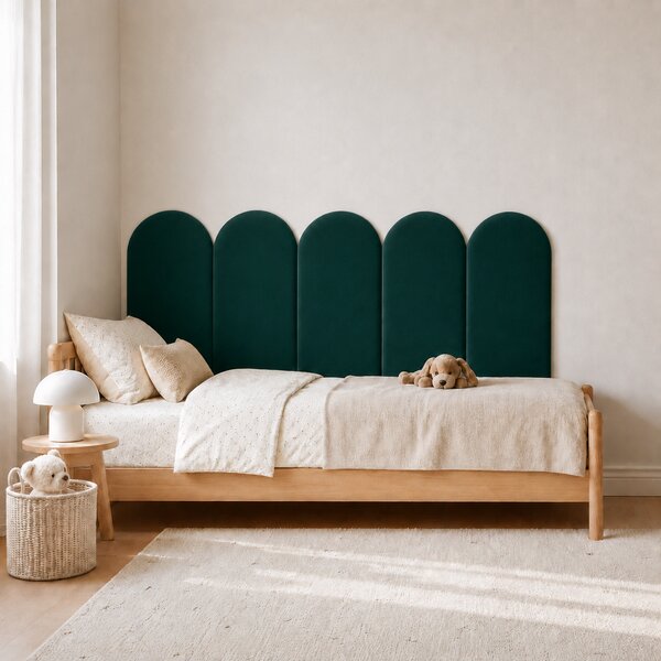 Čalúnený panel za posteľ - Oblúk - 30x80cm Farba: Tyrkysová