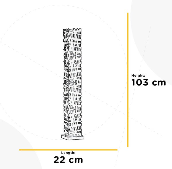 STOJACIA LAMPA, 22/22/103 cm - Online Only bytové doplnky, Online Only
