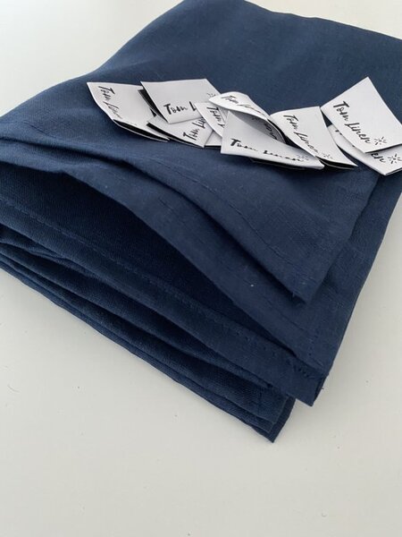 Tom Linen Ľanová utierka Navy Washed Velikost: 50x50cm